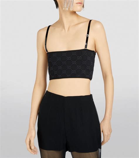 womens gucci crop top|Gucci cropped tops women.